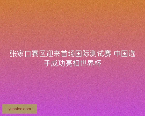 张家口赛区迎来首场国际测试赛 中国选手成功亮相世界杯